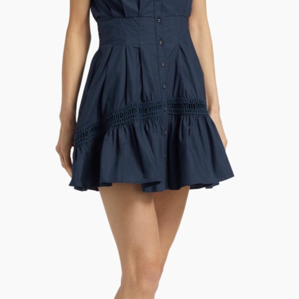 Ramy brook Eloisa Cotton Navy dress